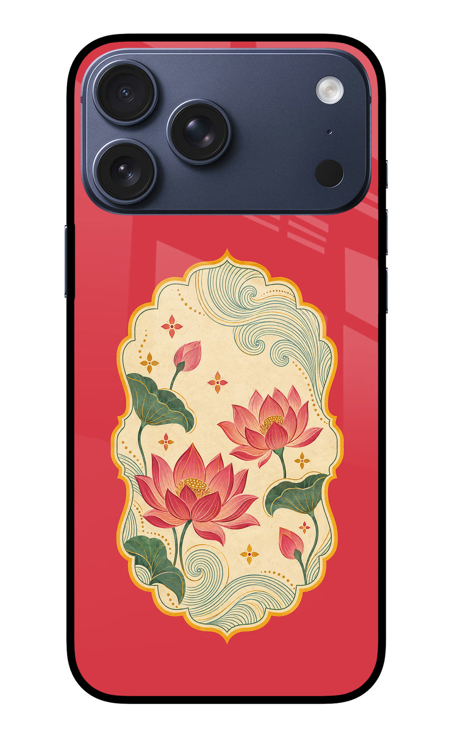 Pink Lotus iPhone 17 Pro Max Back Cover, Metal case