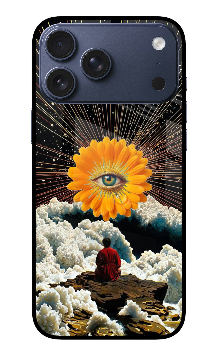 Cosmic Flower iPhone 17 Pro Max Back Cover, Metal case