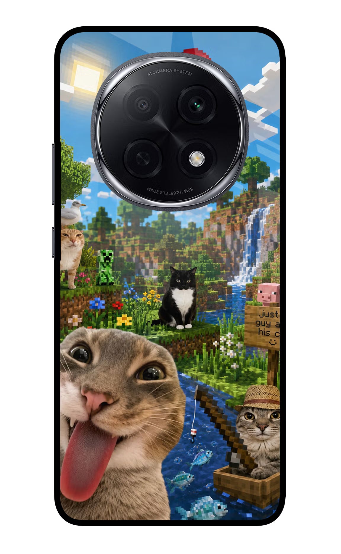 Minecraft Cat Chaos Oppo F29 Pro 5G Metal Case Back Cover by Casekaro