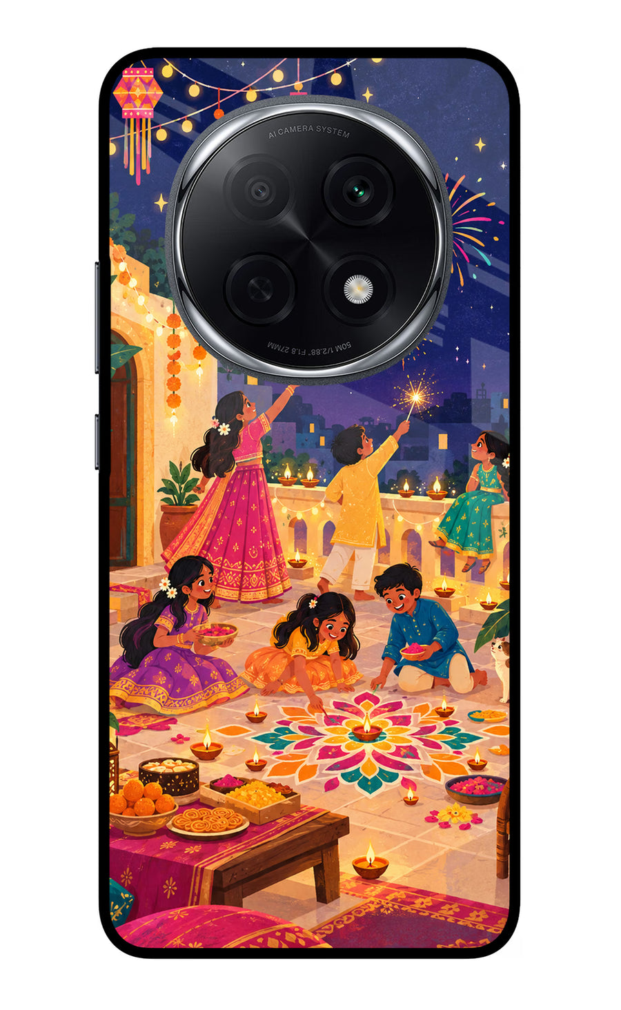 Diwali Night Oppo F29 Pro 5G Back Cover, Metal case