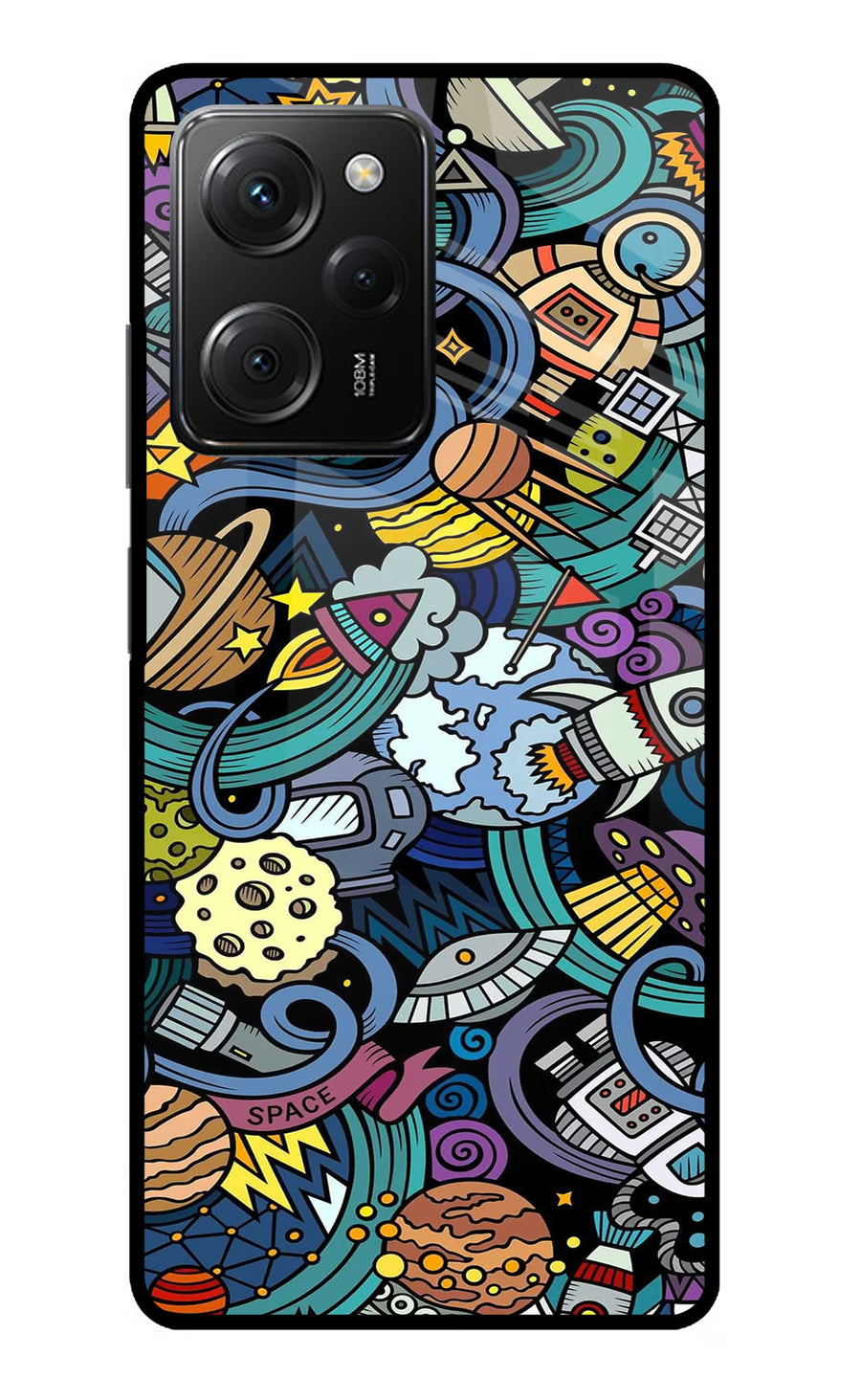 Space Abstract Poco X5 Pro 5G Back Cover, Metal case