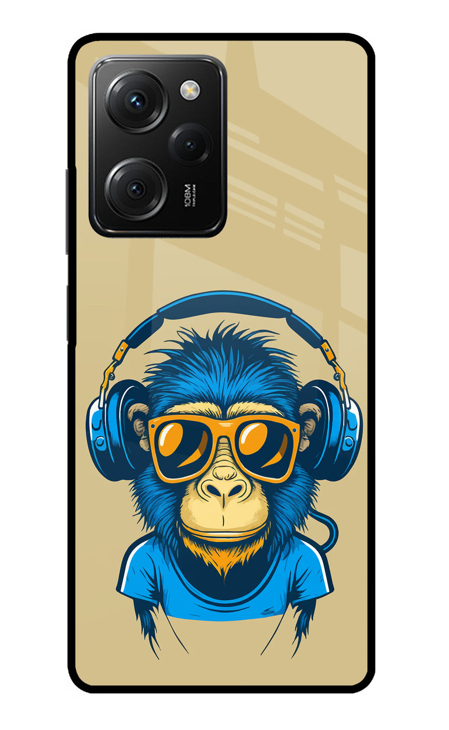Monkey Headphone Poco X5 Pro 5G Back Cover, Metal case