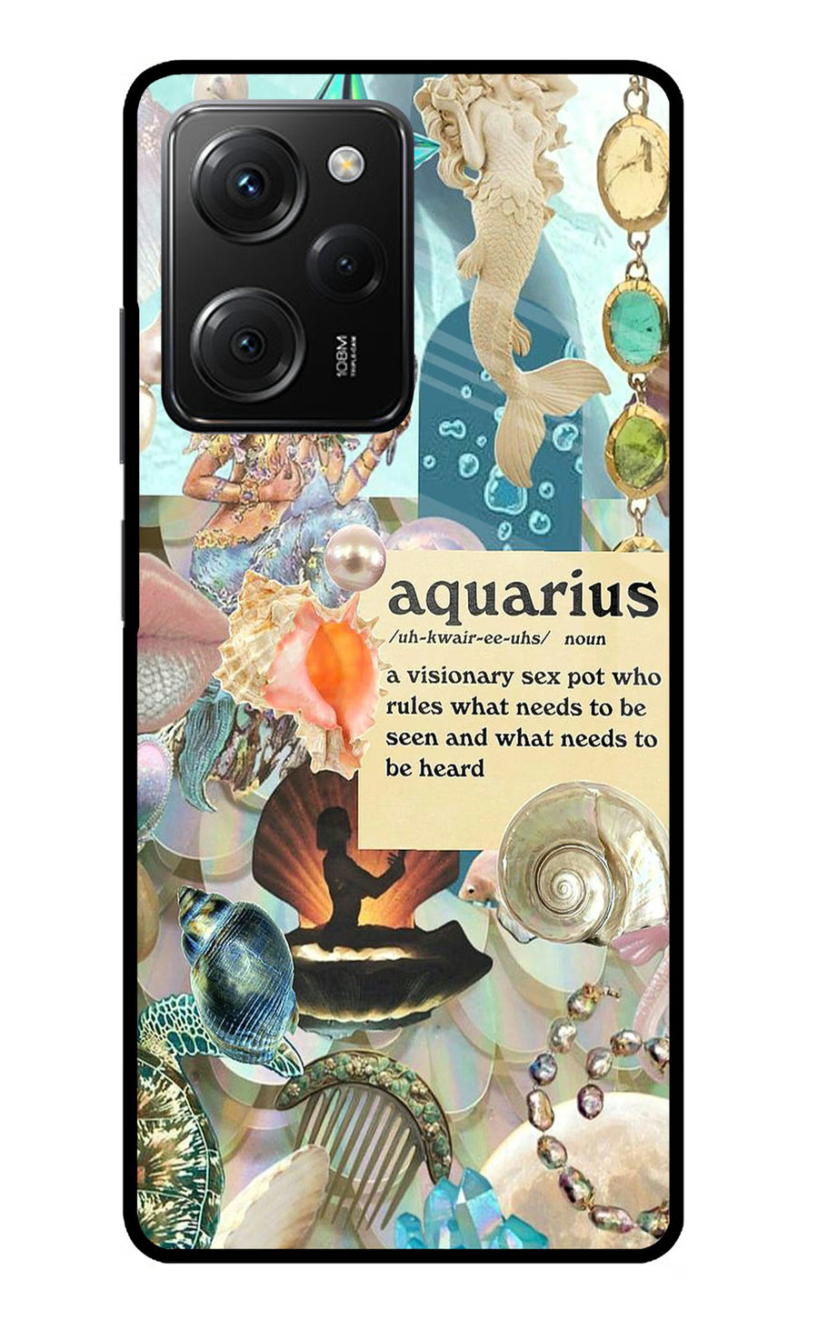 Aquarius Zodiac Poco X5 Pro 5G Back Cover, Metal case