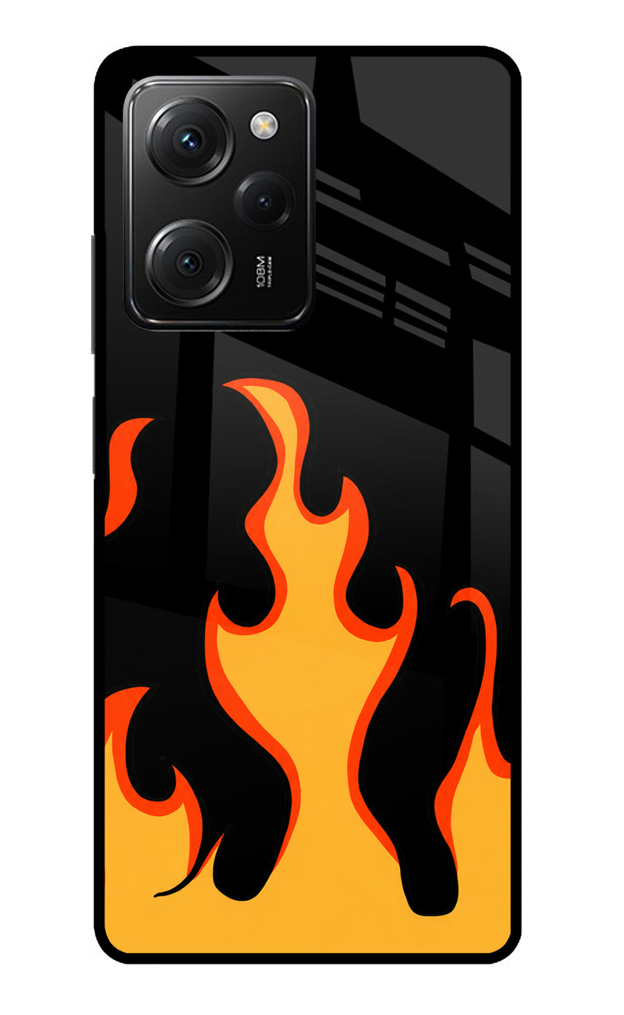 Fired Up – Black Poco X5 Pro 5G Back Cover, Metal case