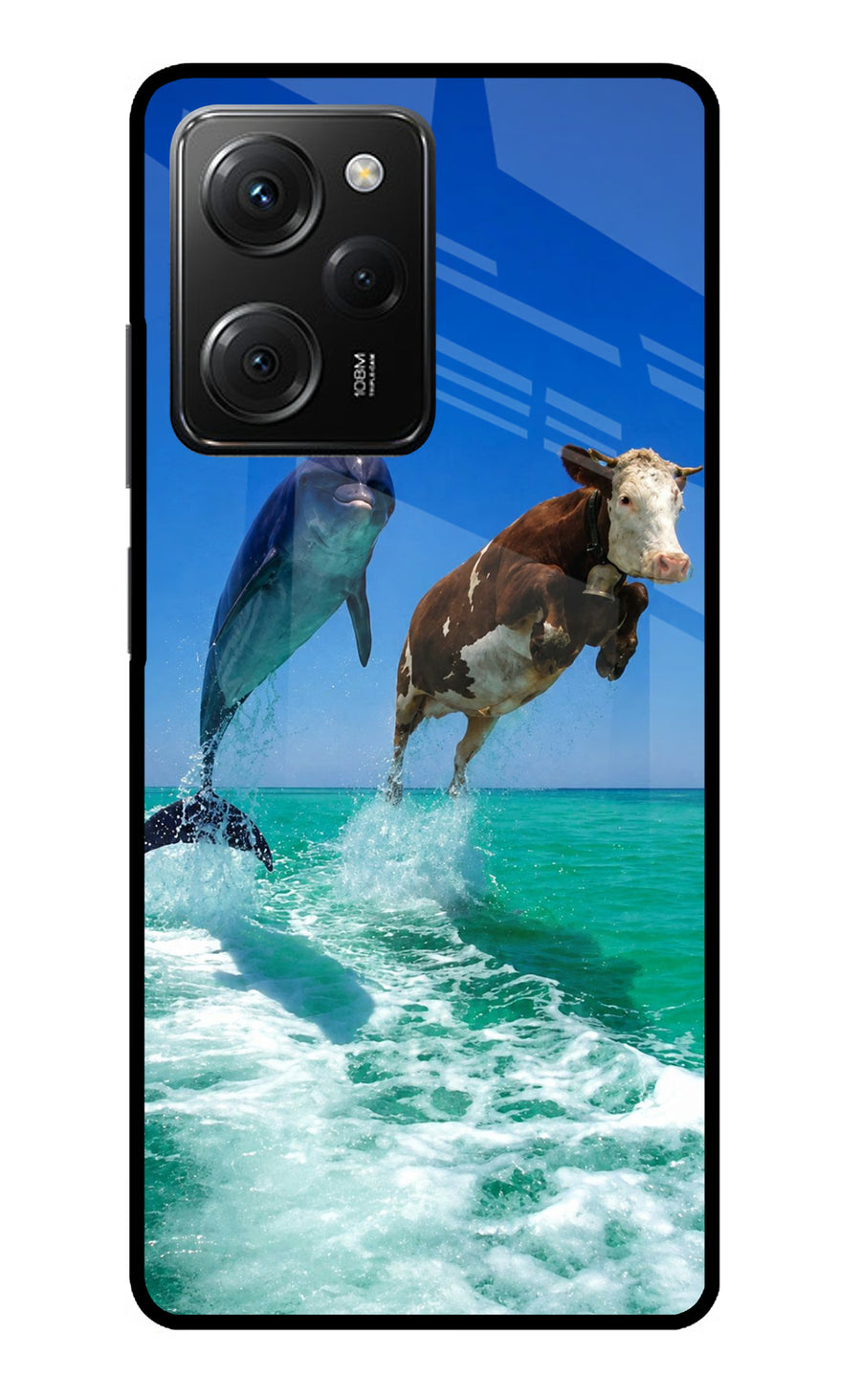 Dolphin vs Cow Poco X5 Pro 5G Back Cover, Metal case
