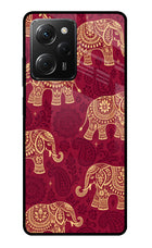 Maroon Elephant Poco X5 Pro 5G Metal Case Back Cover by Casekaro