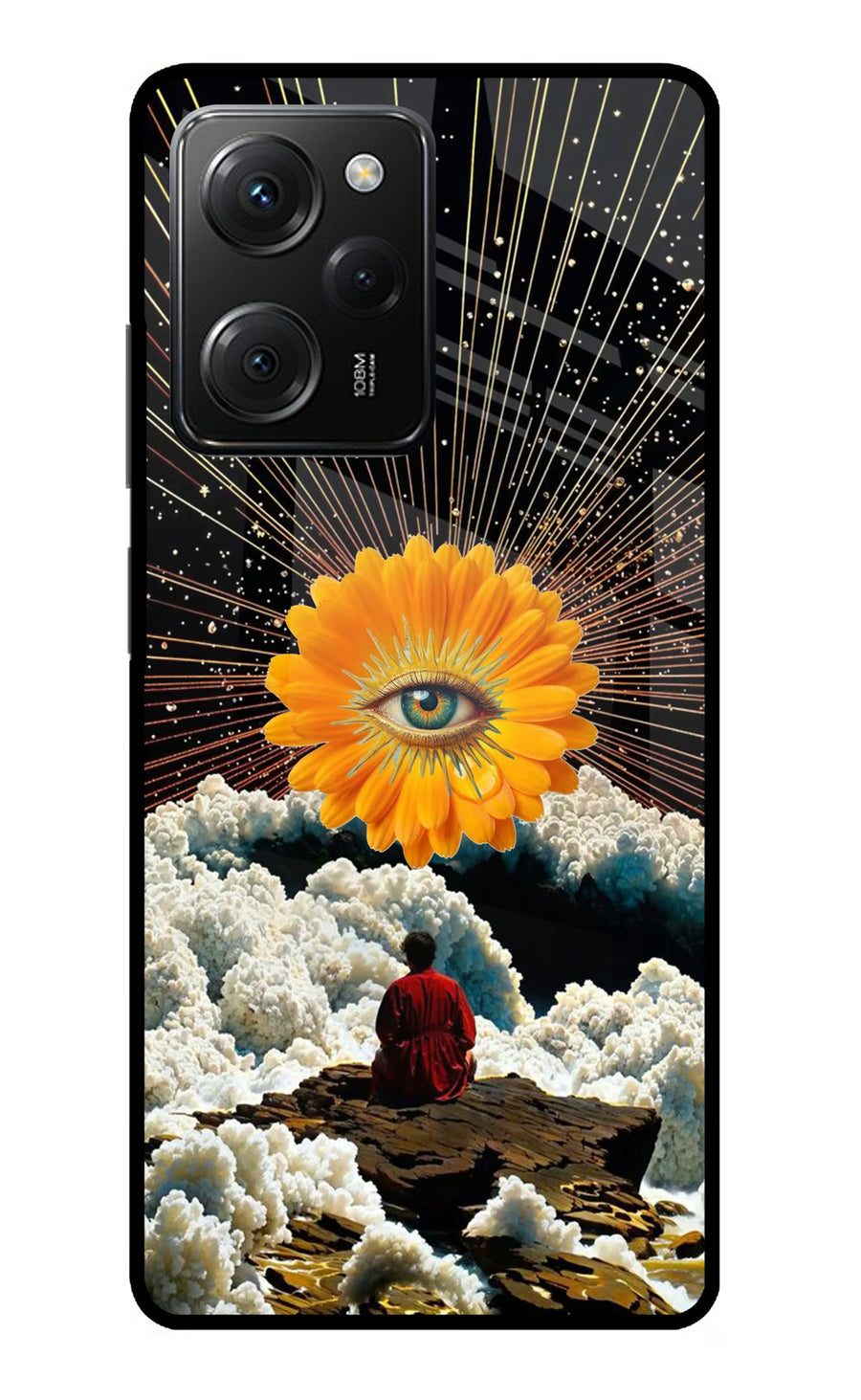 Cosmic Flower Poco X5 Pro 5G Back Cover, Metal case
