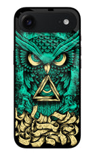 Green Owl iPhone Air Metal Case Back Cover by Casekaro