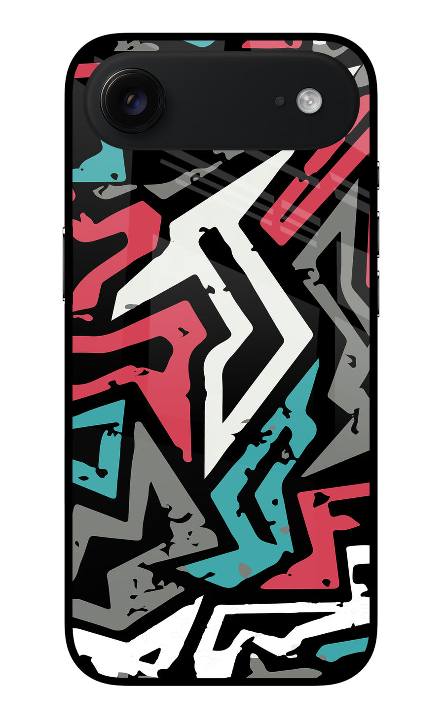 Geometric Graffiti iPhone Air Back Cover, Metal case