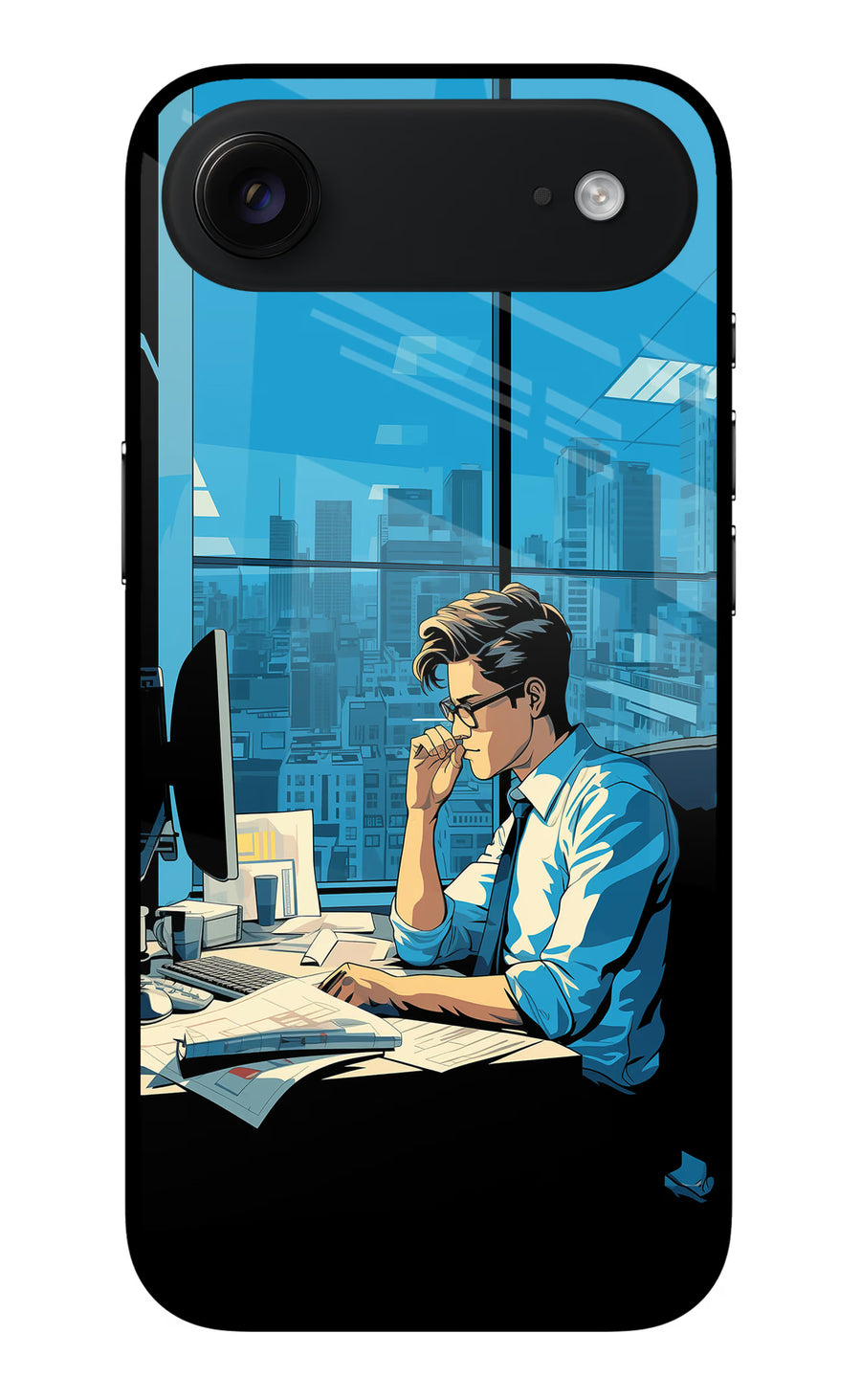 Focused Hustler (AI Generated) iPhone Air Back Cover, Metal case