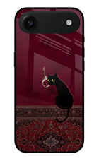 Midnight Cat iPhone Air Metal Case Back Cover by Casekaro