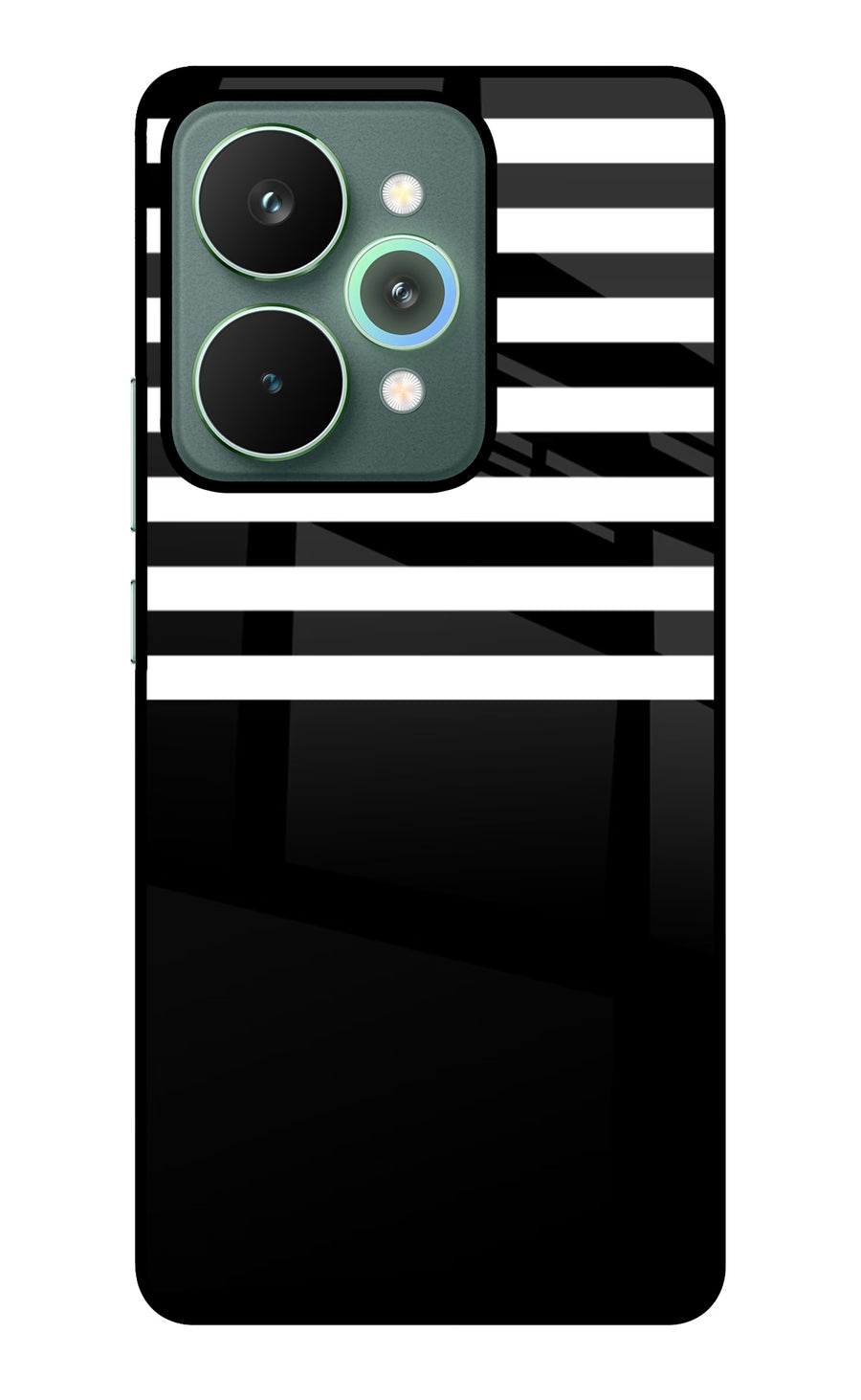 Black and White Print Realme 15 Pro Back Cover, Metal case