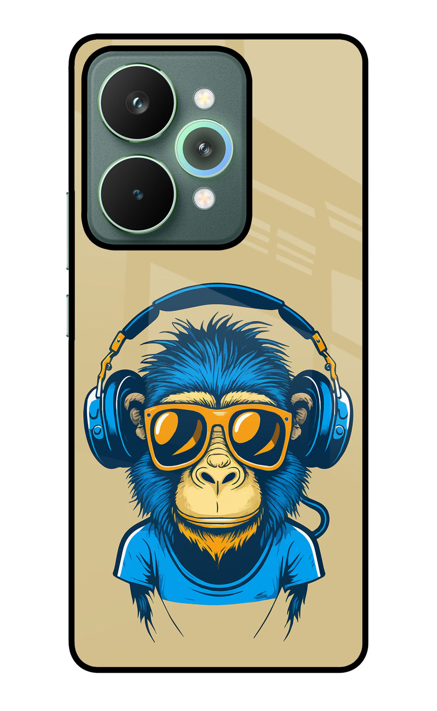 Monkey Headphone Realme 15 Pro Back Cover, Metal case