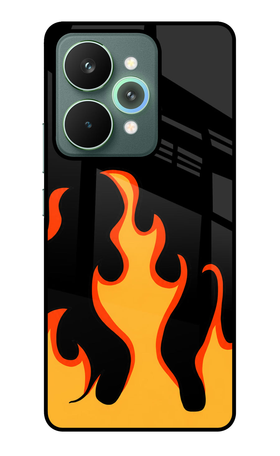 Fired Up – Black Realme 15 Pro Back Cover, Metal case