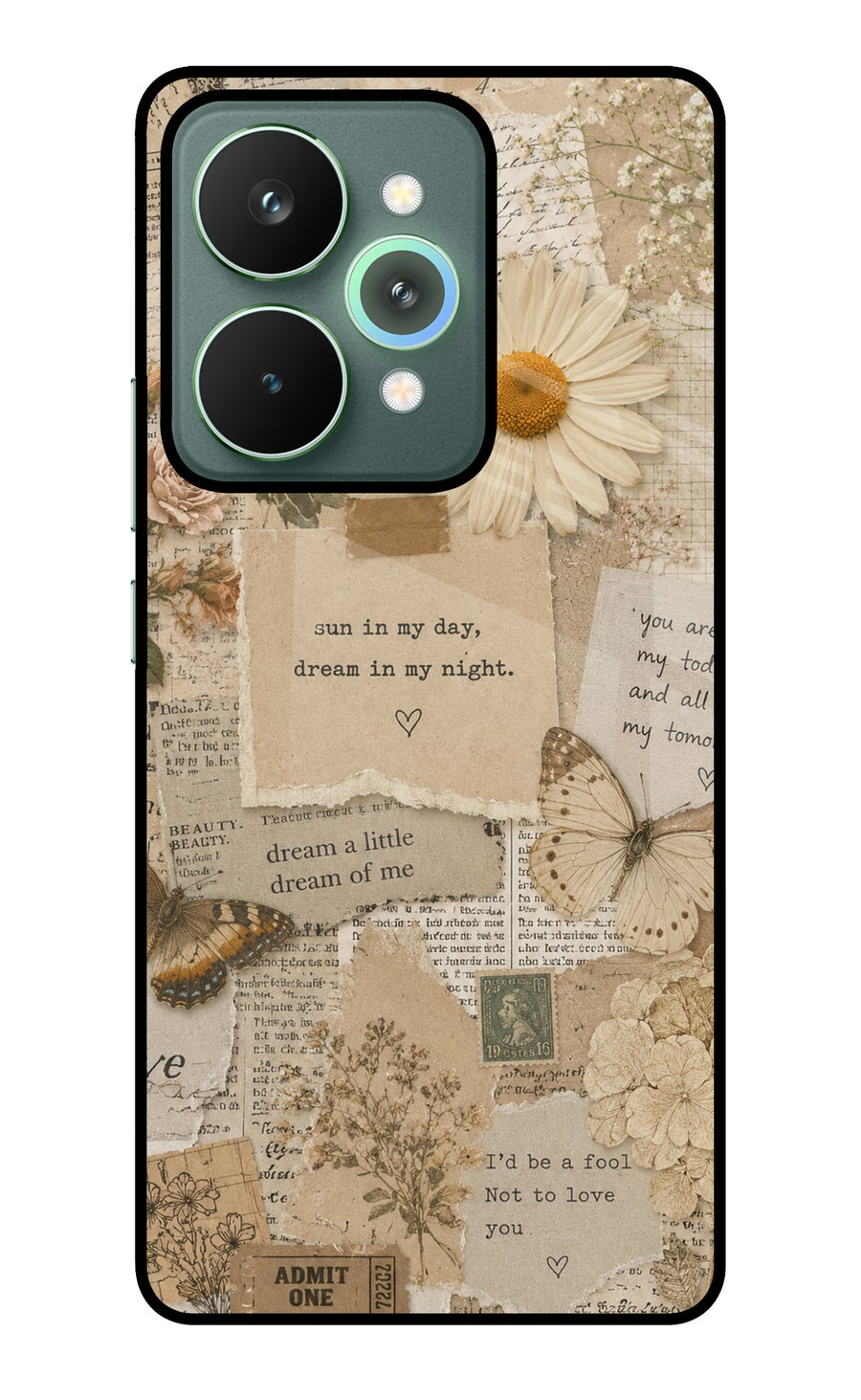 Vintage case Realme 15 Pro Back Cover, Metal case