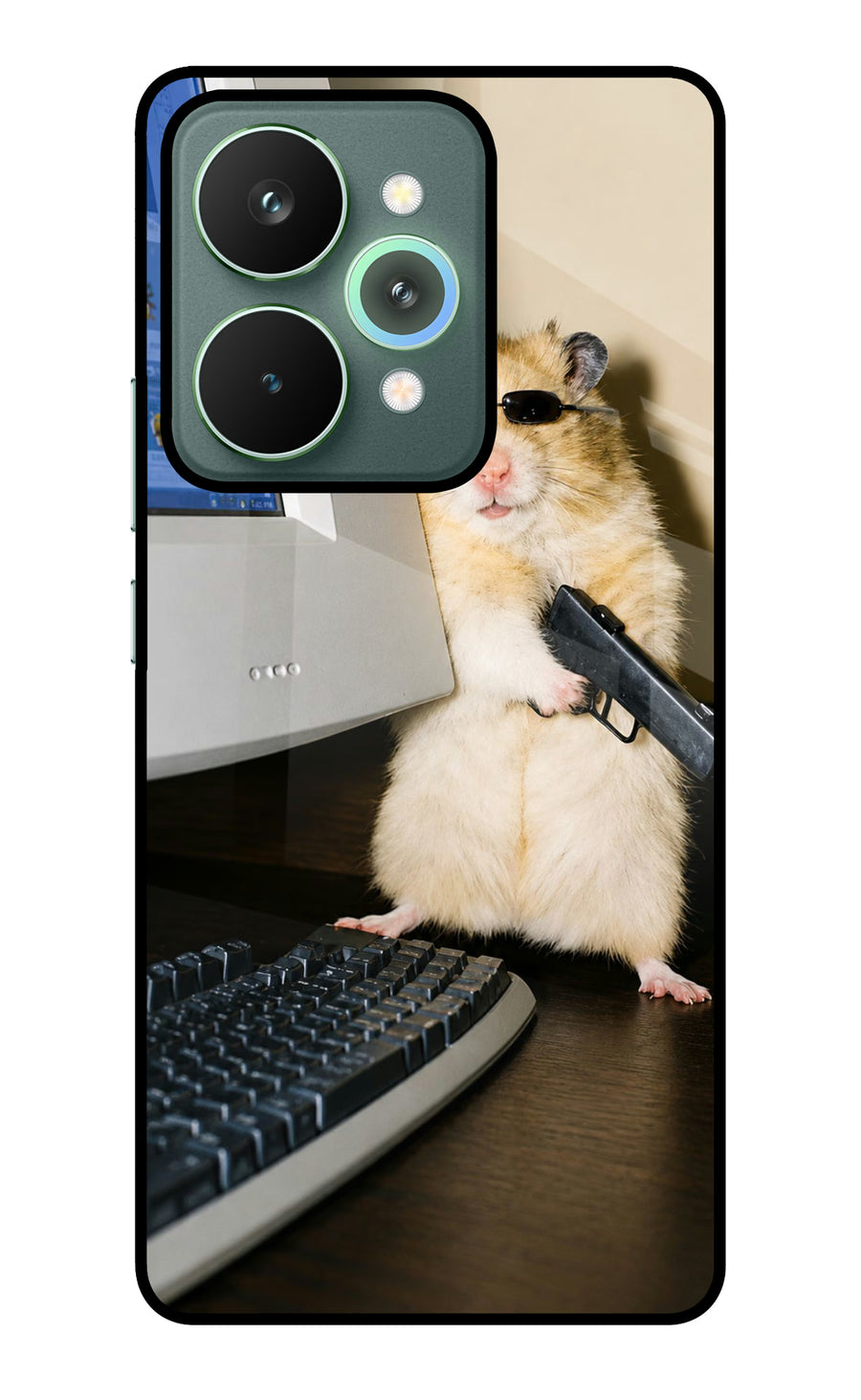 Hacker Hamster Realme 15 Pro Back Cover, Metal case