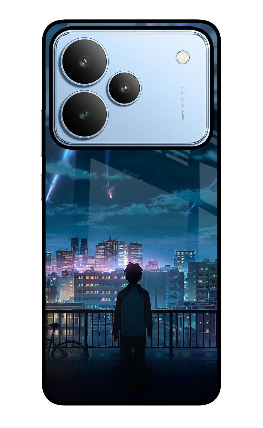 Anime Realme P4 Back Cover, Metal case