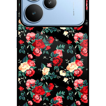Rose Pattern Realme P4 Metal Case Back Cover by Casekaro