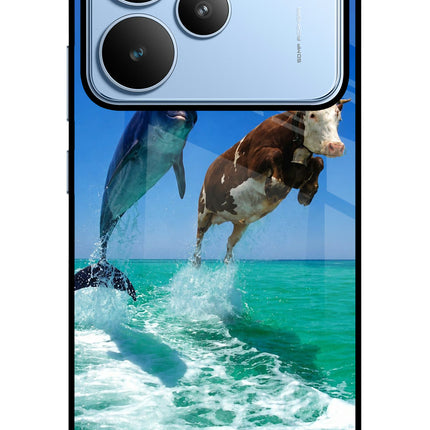 Dolphin vs Cow Realme P4 Metal Case Back Cover by Casekaro