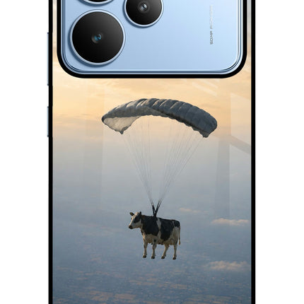 Skydiving Cow Realme P4 Metal Case Back Cover by Casekaro
