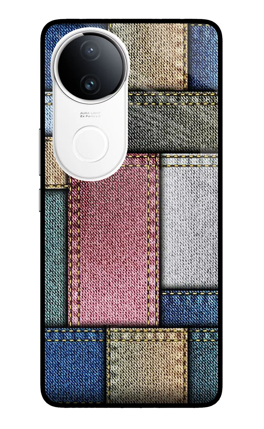 Multicolor Jeans iQOO Z10R 5G Back Cover, Metal case
