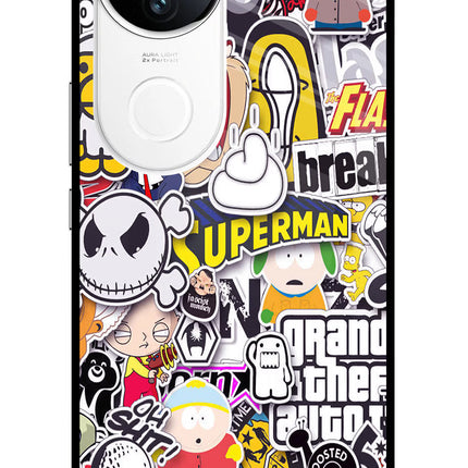 Sticker Bomb iQOO Z10R 5G Metal Case Back Cover by Casekaro