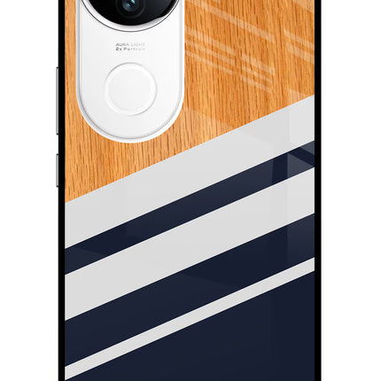 Blue and white wooden iQOO Z10R 5G Metal Case Back Cover by Casekaro