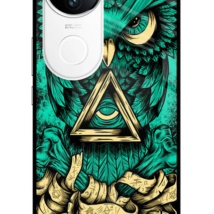 Green Owl iQOO Z10R 5G Metal Case Back Cover by Casekaro