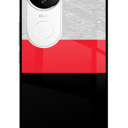 Tri Color Pattern iQOO Z10R 5G Metal Case Back Cover by Casekaro