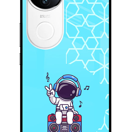 Cute Astronaut Chilling iQOO Z10R 5G Metal Case Back Cover by Casekaro