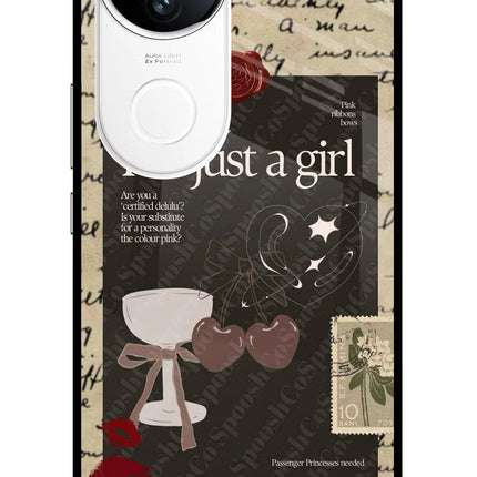 I am just a girl iQOO Z10R 5G Metal Case Back Cover by Casekaro