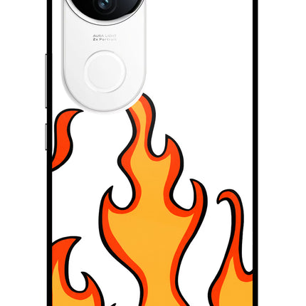 Fired Up – White iQOO Z10R 5G Metal Case Back Cover by Casekaro