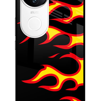 Side Sweep Flames iQOO Z10R 5G Metal Case Back Cover by Casekaro