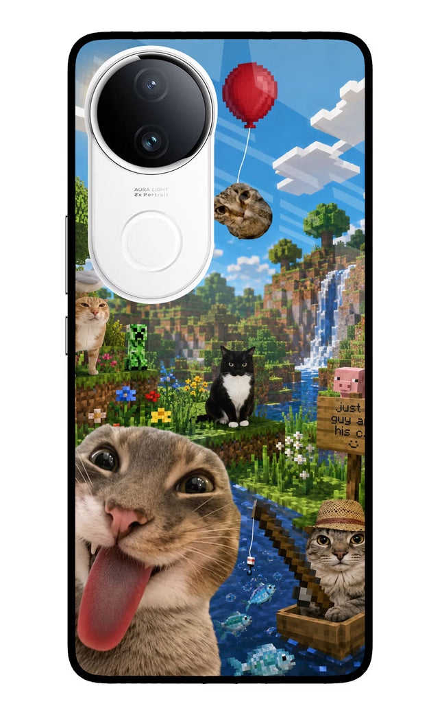Minecraft Cat Chaos iQOO Z10R 5G Metal Case Back Cover by Casekaro
