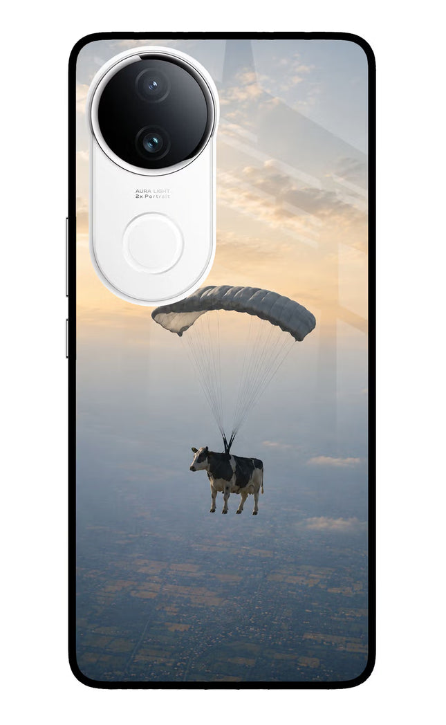 Skydiving Cow iQOO Z10R 5G Metal Case Back Cover by Casekaro
