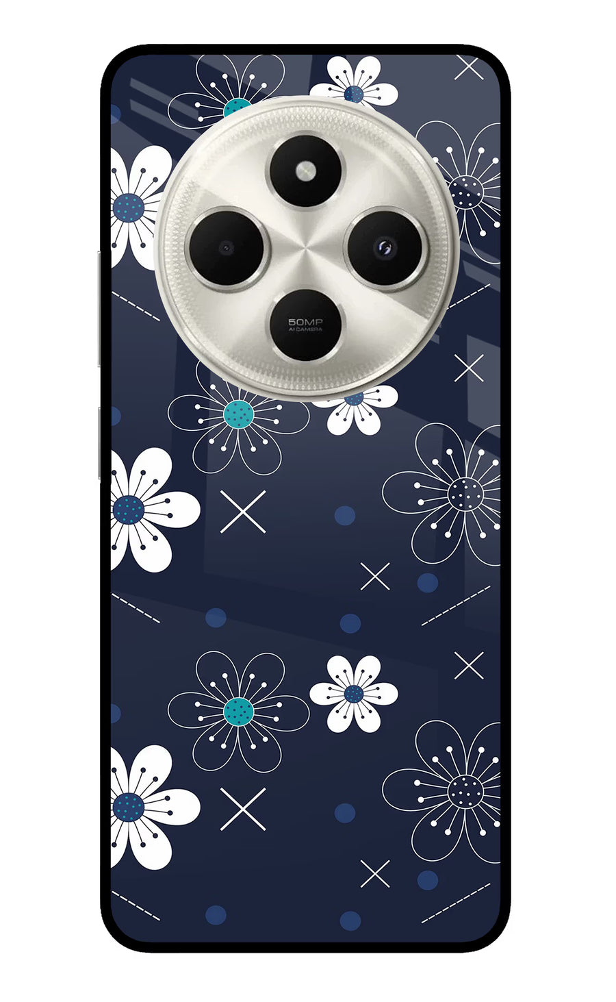 Flowers Poco C75 5G Back Cover, Metal case