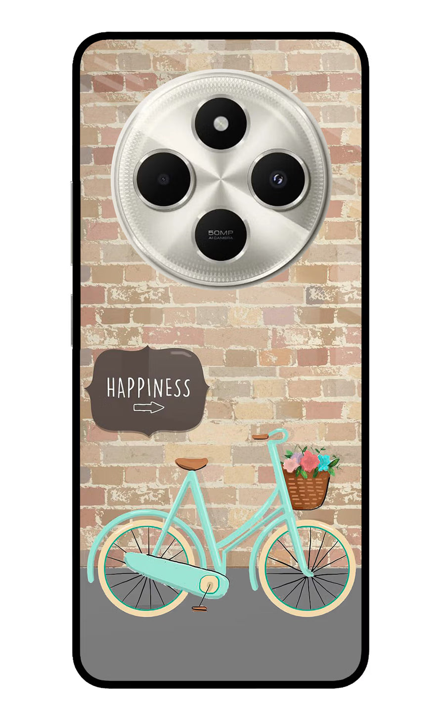 Happiness Artwork Poco C75 5G Back Cover, Metal case