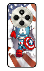 Captain America Poco C75 5G Metal Case Back Cover by Casekaro