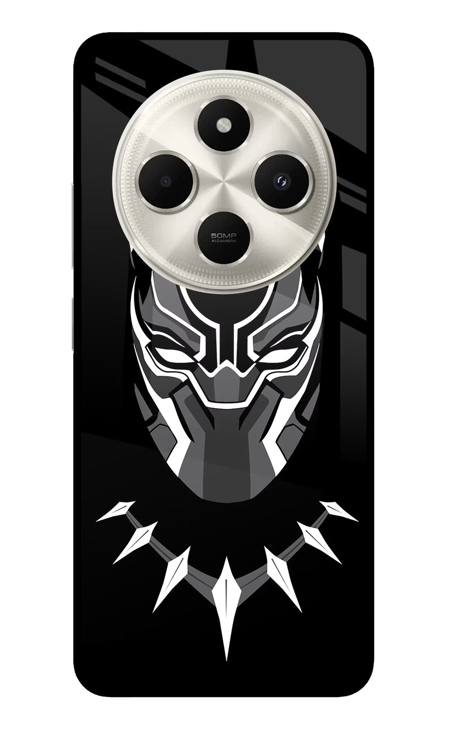 Black Panther Poco C75 5G Back Cover, Metal case
