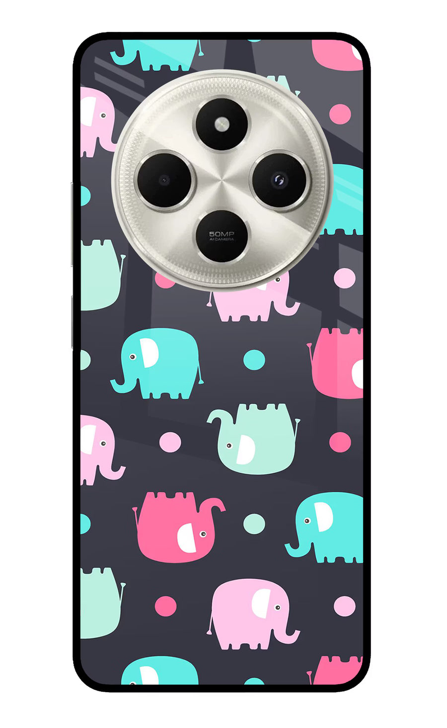 Elephants Poco C75 5G Back Cover, Metal case