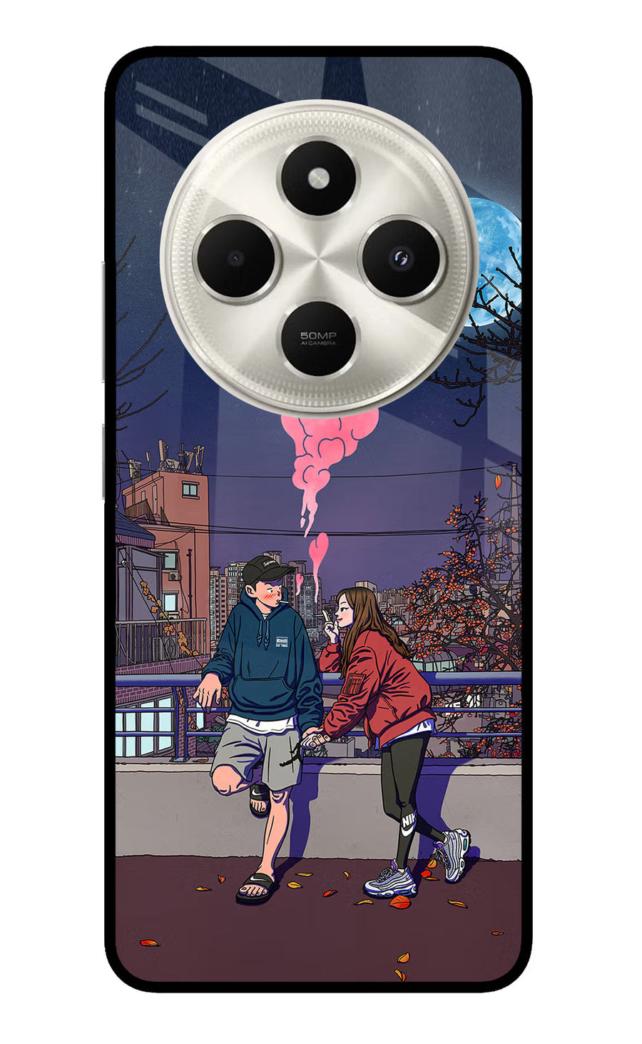 Chilling Couple Poco C75 5G Back Cover, Metal case