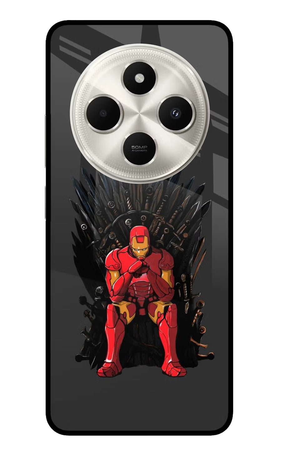 Ironman Throne Poco C75 5G Back Cover, Metal case