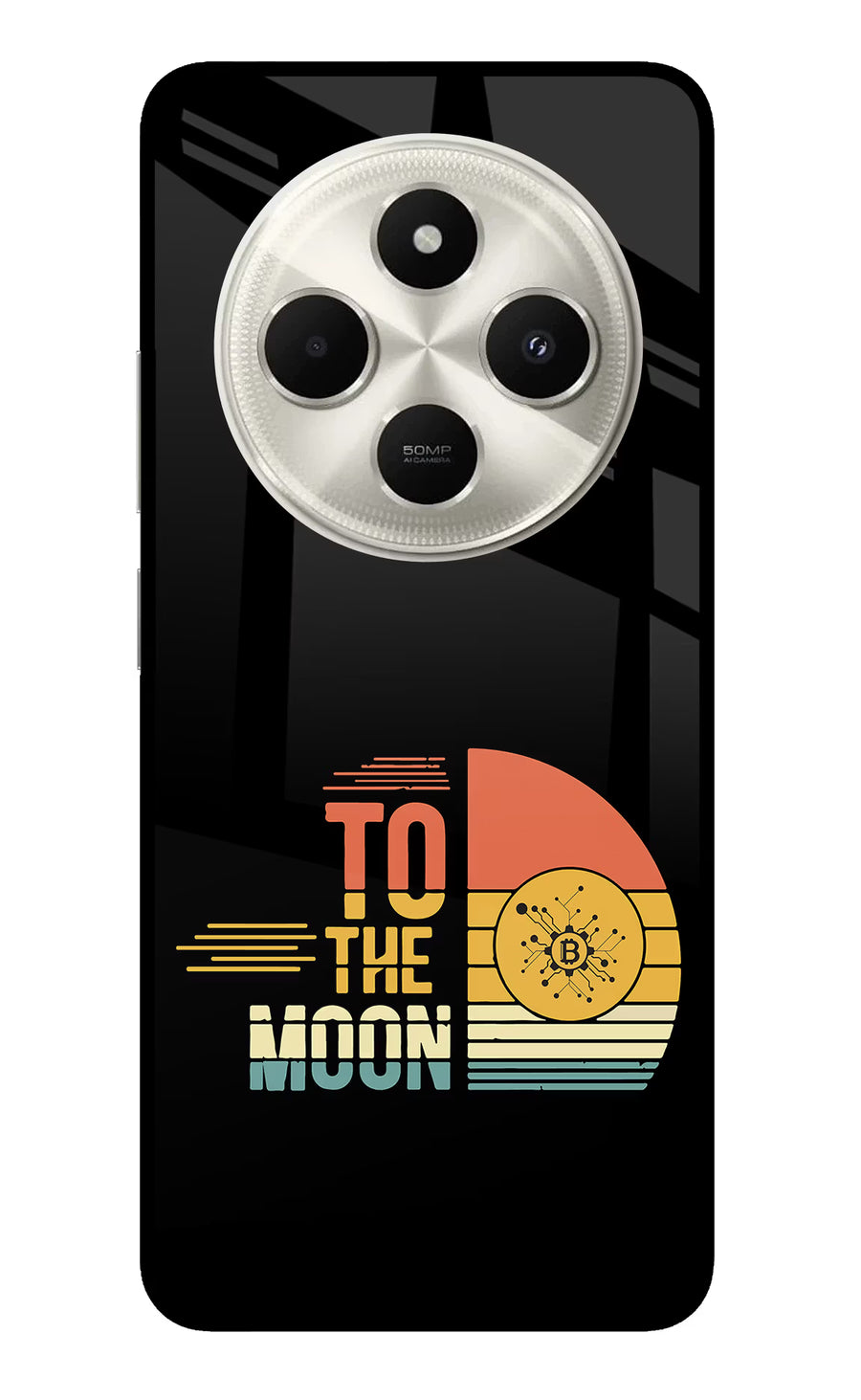 To the Moon Poco C75 5G Back Cover, Metal case