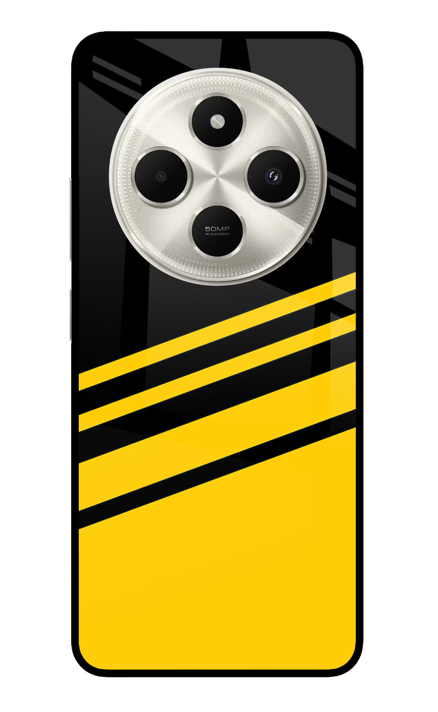 Yellow Shades Poco C75 5G Back Cover, Metal case