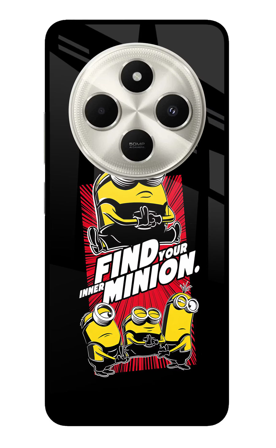 Find your inner Minion Poco C75 5G Back Cover, Metal case
