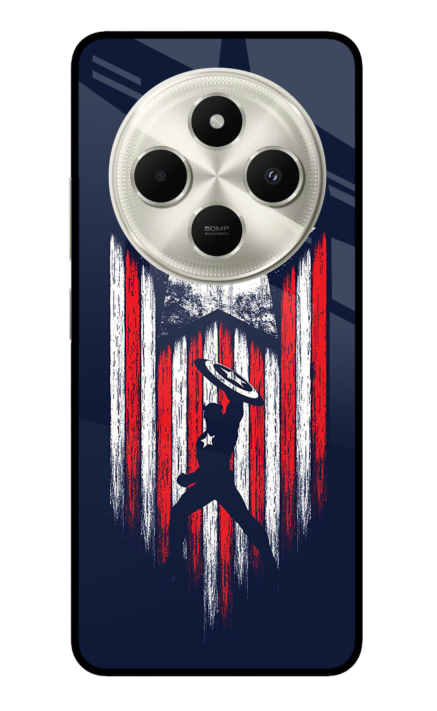 Captain America Marvel Art Poco C75 5G Back Cover, Metal case