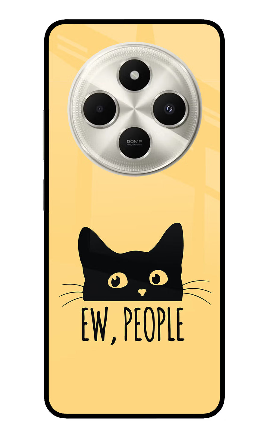 Ew People Catitude Poco C75 5G Back Cover, Metal case