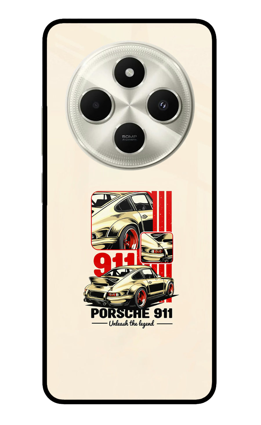 Classic Porsche 911 Poco C75 5G Back Cover, Metal case