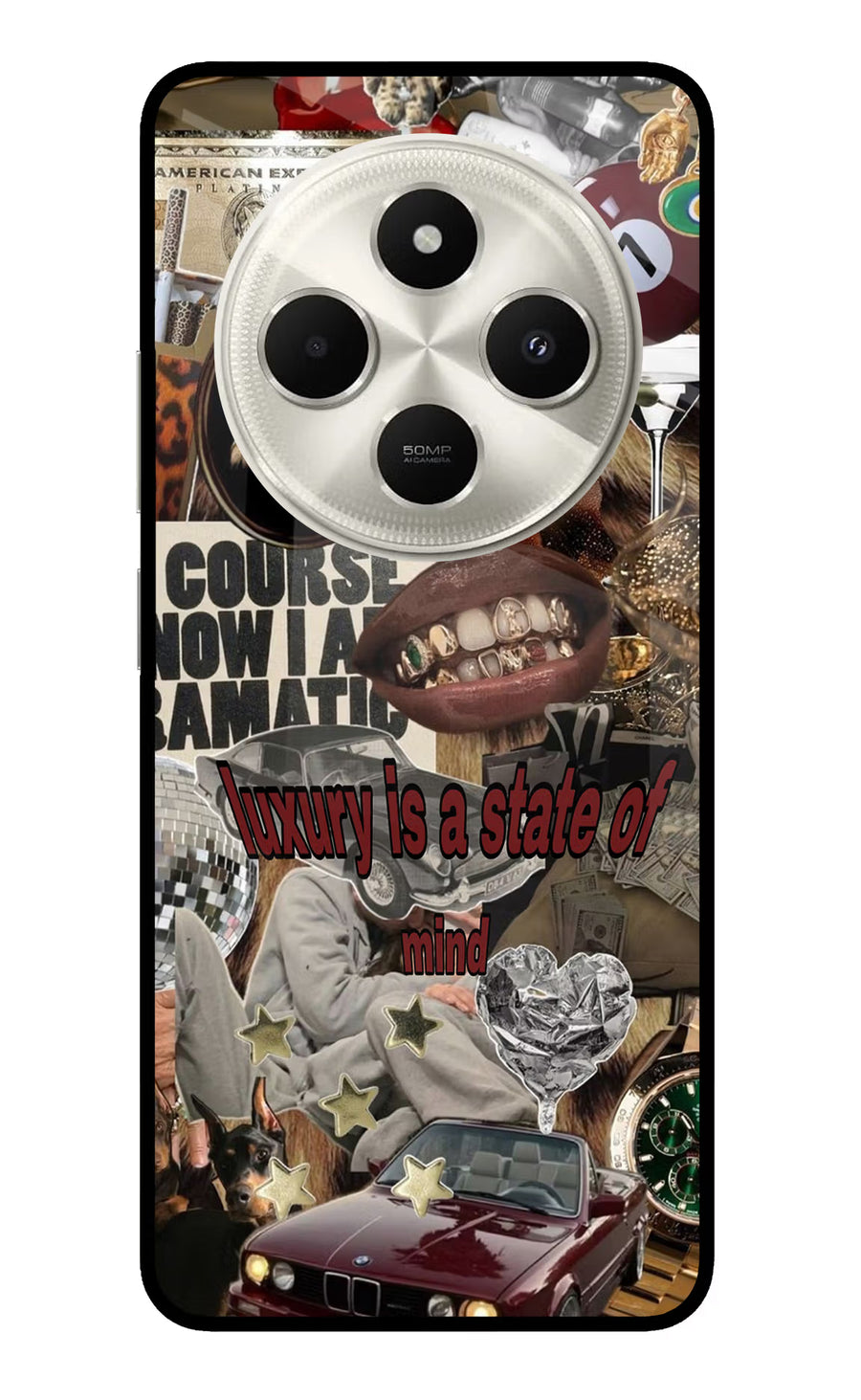 Luxury Poco C75 5G Back Cover, Metal case