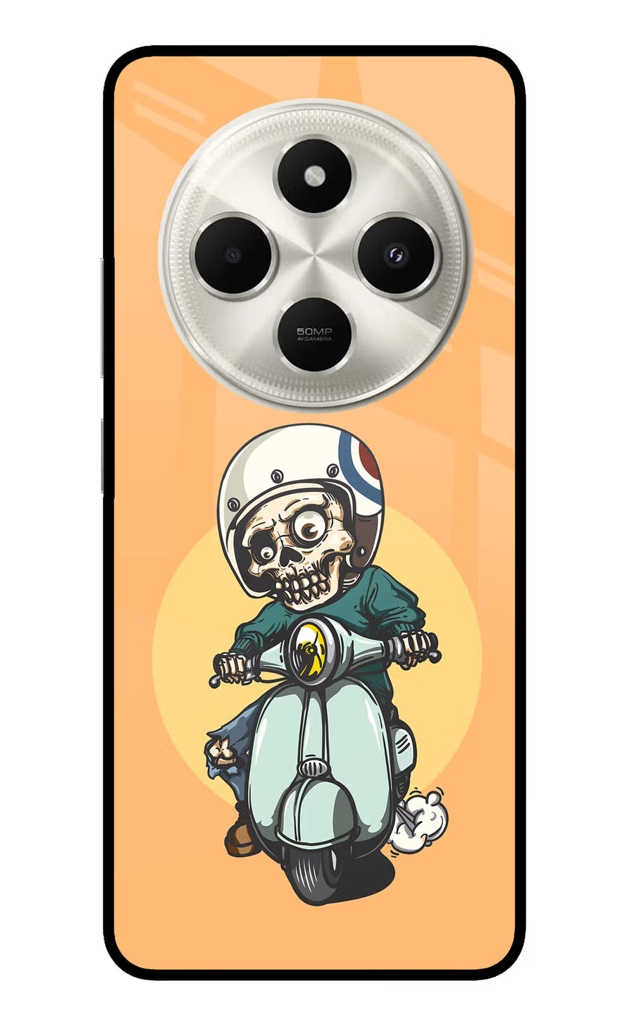 Undead Biker Poco C75 5G Back Cover, Metal case
